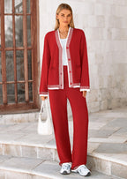 PRETTYGARDEN Lounge Sets for Women Fall Loungewear 2 Piece Outfits Cardigan Sweaters Track Suit Matching Winter Clothing