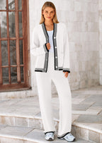 PRETTYGARDEN Lounge Sets for Women Fall Loungewear 2 Piece Outfits Cardigan Sweaters Track Suit Matching Winter Clothing