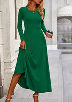 PRETTYGARDEN 2 Piece Casual Ribbed Knit Long Sleeve Crop Tops Maxi Flowy Skirts Matching Sets