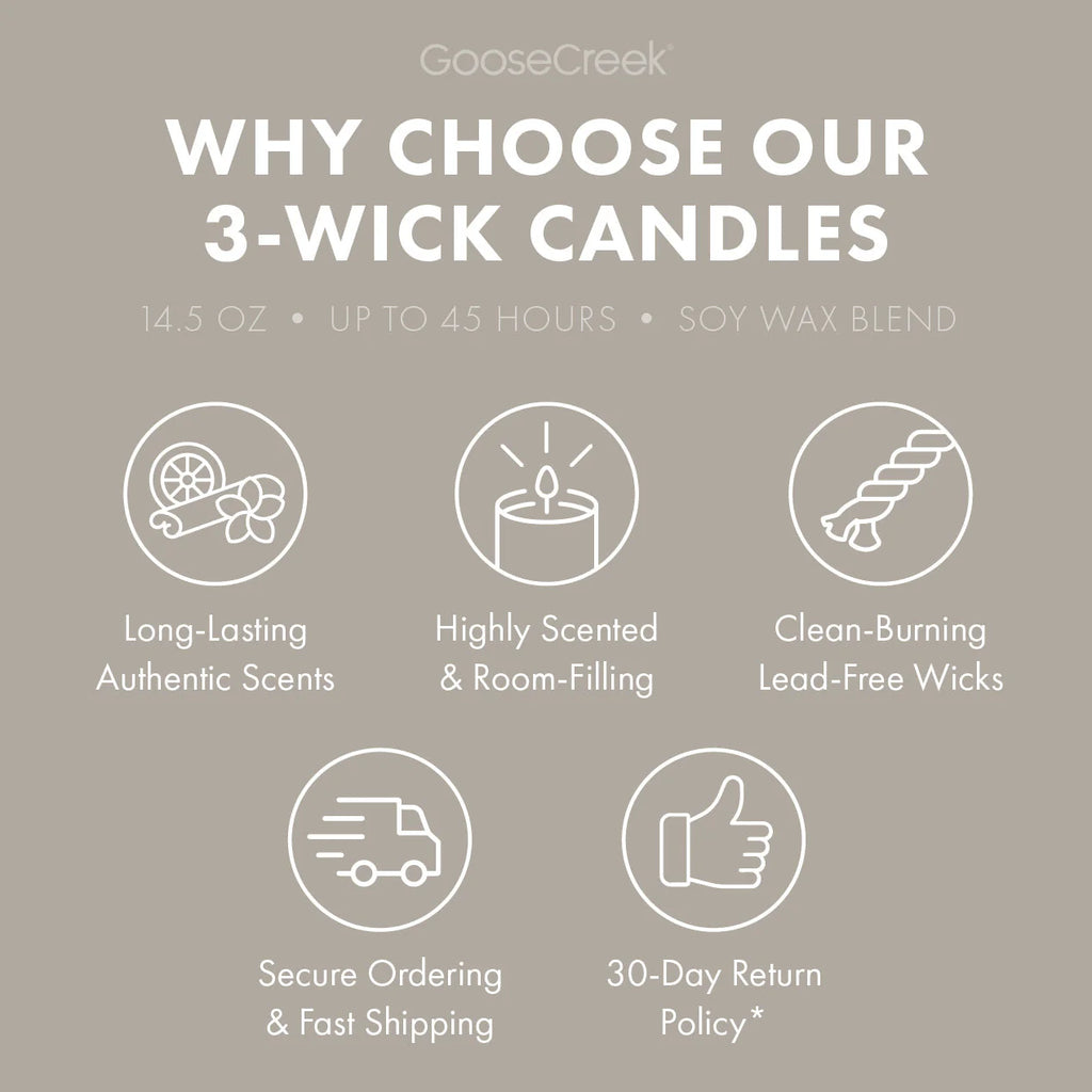 Odor Eliminating Teakwood 3-Wick Candle