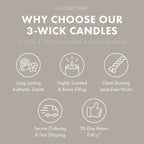 Odor Eliminating Teakwood 3-Wick Candle
