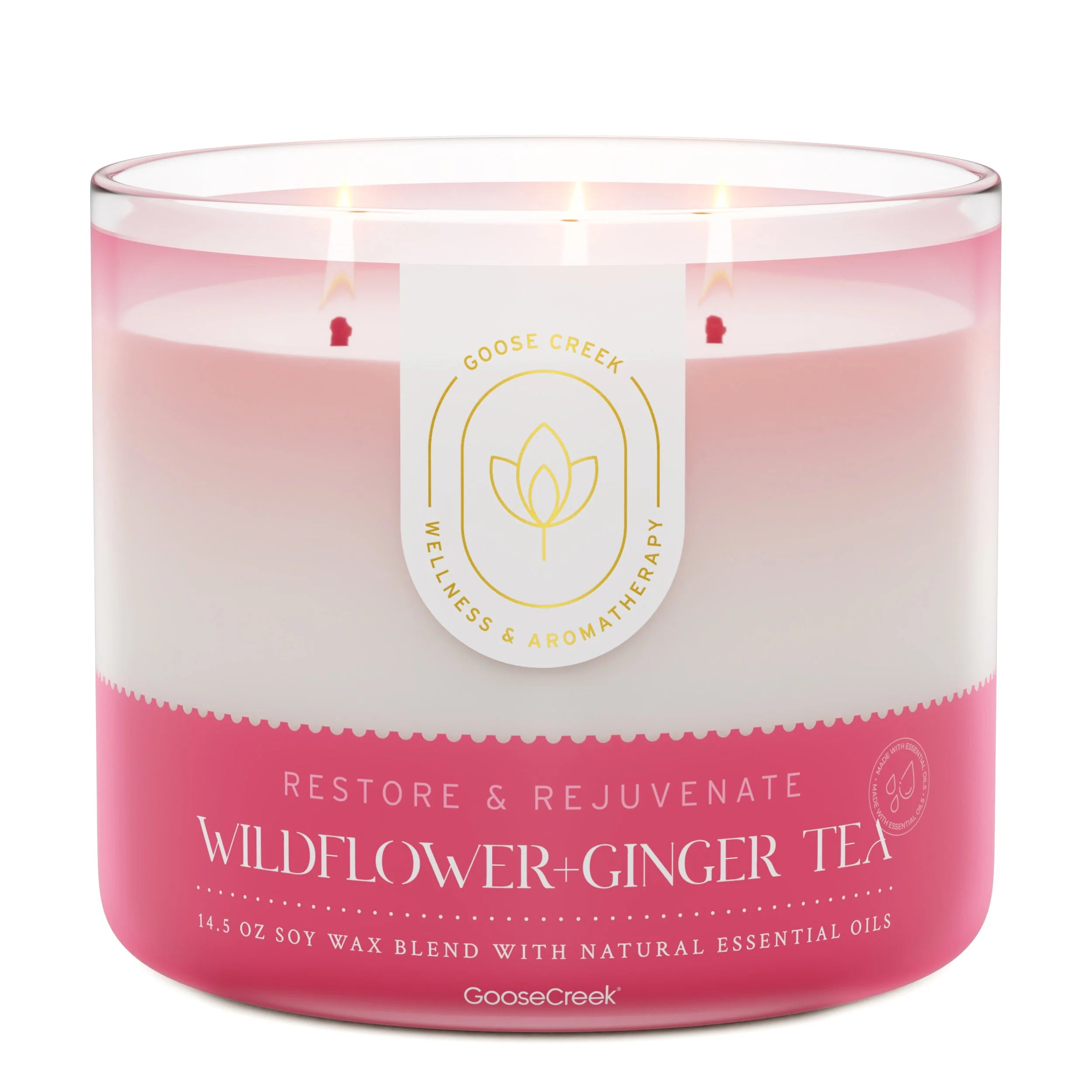 Wildflower Ginger Tea Aromatherapy 3-Wick Candle