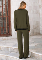 PRETTYGARDEN Lounge Sets for Women Fall Loungewear 2 Piece Outfits Cardigan Sweaters Track Suit Matching Winter Clothing