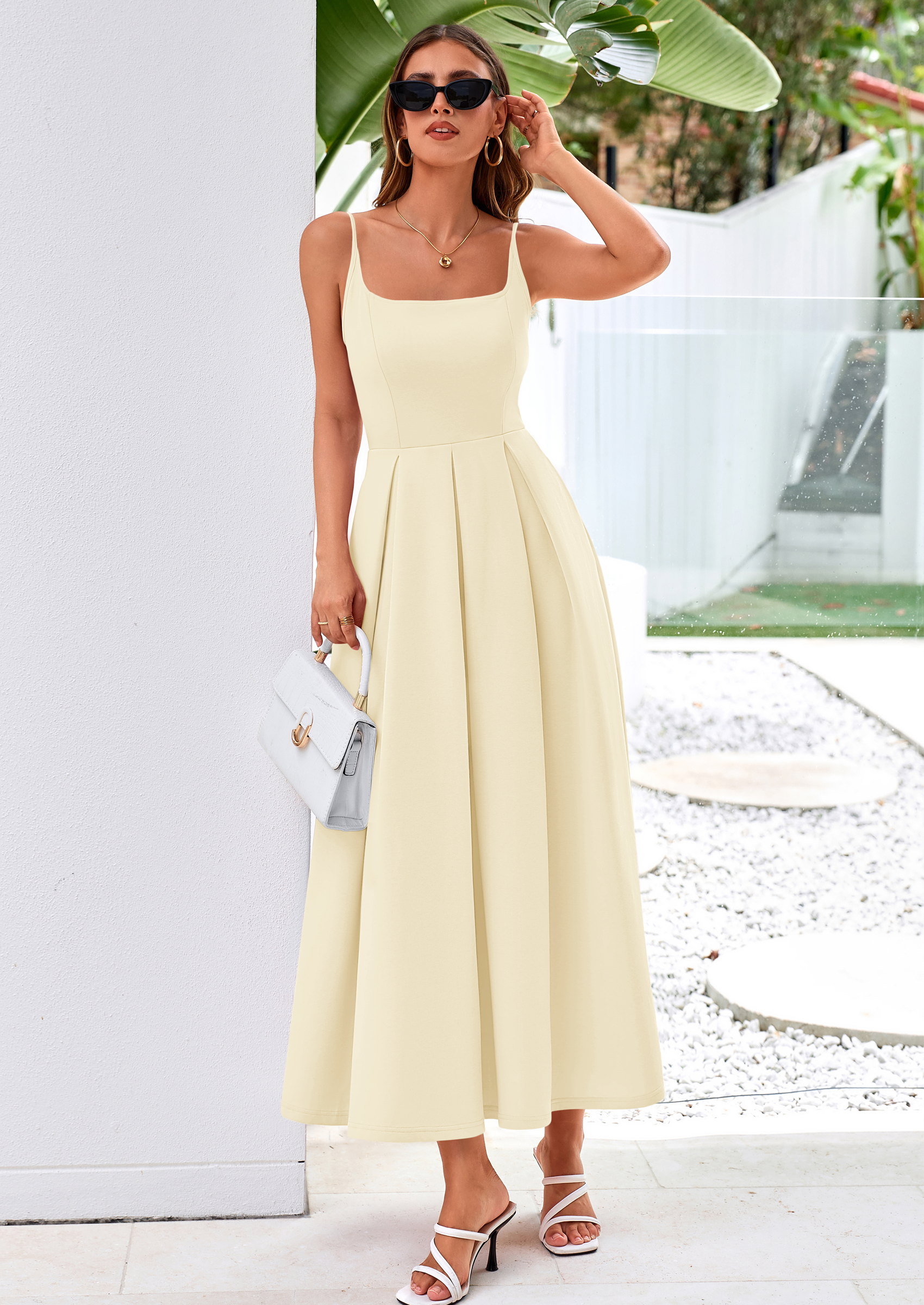 PRETTYGARDEN Cocktail Dresses for Women Spring Elegant Ruffle A Line Long Flowy Summer Formal Wedding Guest Maxi Dress