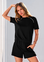 PRETTYGARDEN Sweatsuits Women 2 Piece Outfit Summer Lounge Shorts Sets Matching Spring Travel Beach Vacation Clothes