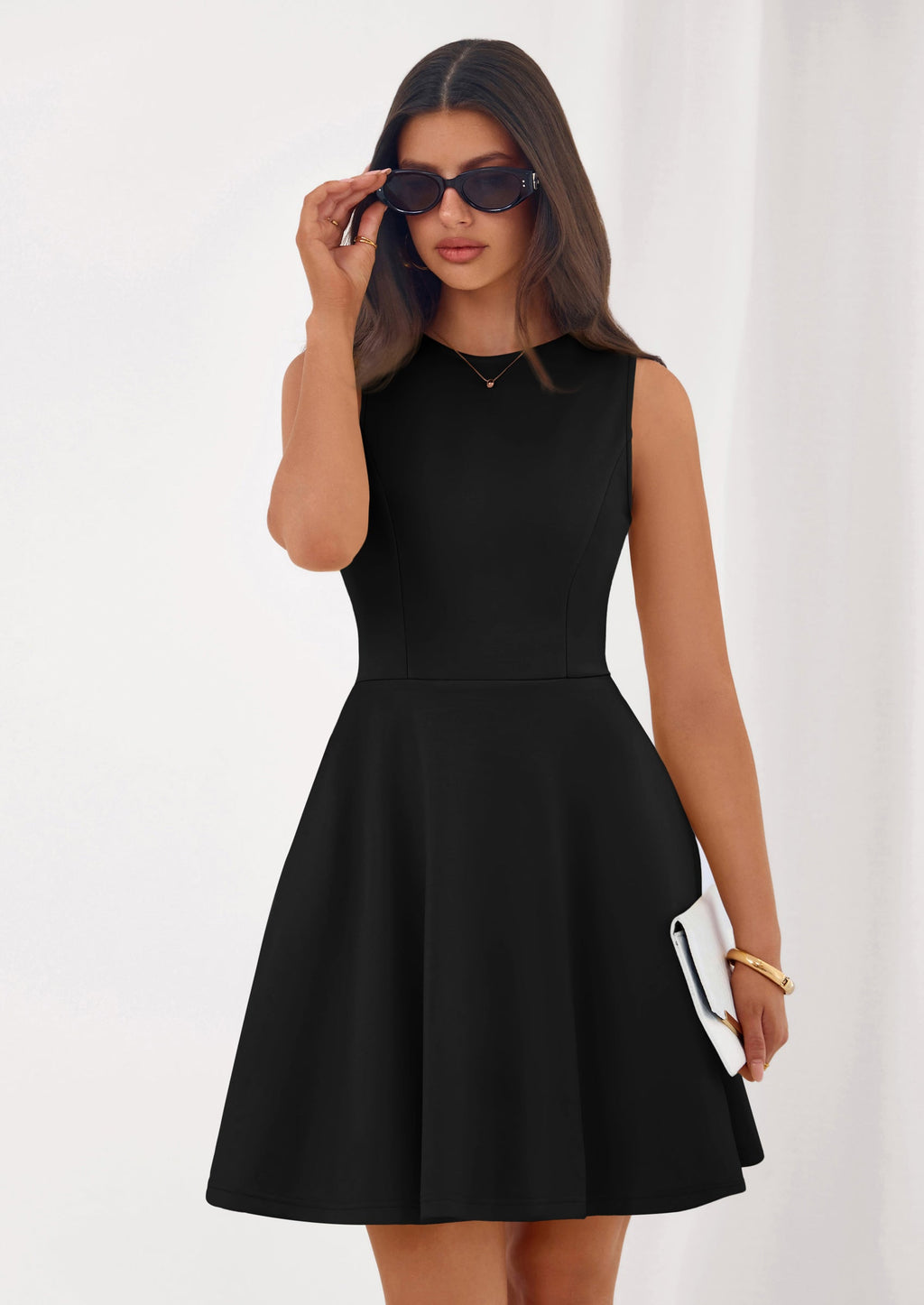PRETTYGARDEN A Line Dresses for Women Elegant Classy Sleeveless Summer Short Tank Cocktail Party Spring Mini Dress