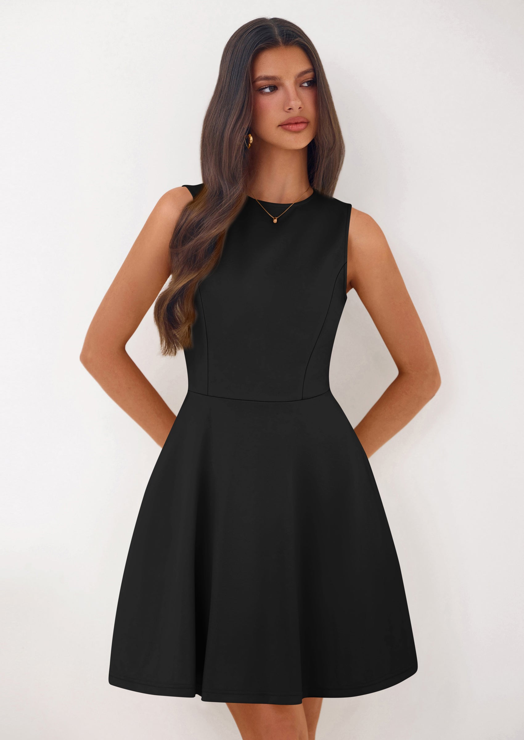 PRETTYGARDEN A Line Dresses for Women Elegant Classy Sleeveless Summer Short Tank Cocktail Party Spring Mini Dress