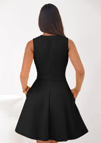 PRETTYGARDEN A Line Dresses for Women Elegant Classy Sleeveless Summer Short Tank Cocktail Party Spring Mini Dress