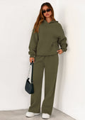 PRETTYGARDEN Women's 2 Piece Outfits Fall Sweatsuits Oversized Hoodies Wide Leg Sweatpants Tracksuits Lounge Matching Sets