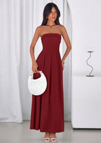 PRETTYGARDEN Cocktail Dresses for Women Summer Formal Elegant Tube Top Strapless Spring Wedding Guest Party Midi Dress