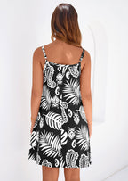 PRETTYGARDEN Women's Summer Dresses Casual Print Spaghetti Strap Sleeveless Sundress Beach Vacation Cover Ups