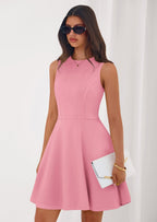 PRETTYGARDEN A Line Dresses for Women Elegant Classy Sleeveless Summer Short Tank Cocktail Party Spring Mini Dress