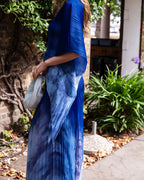 Full Pleated Tie Dye Color Top And Trousers