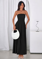 PRETTYGARDEN Cocktail Dresses for Women Summer Formal Elegant Tube Top Strapless Spring Wedding Guest Party Midi Dress
