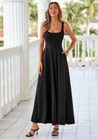 PRETTYGARDEN Cocktail Dresses for Women Formal Summer Sleeveless A Line Long Flowy Spring Wedding Guest Party Midi Dress