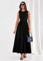 PRETTYGARDEN Summer Maxi Dresses for Women Sleeveless A Line Flowy Long Casual Sundress Wedding Guest Fashion Clothing