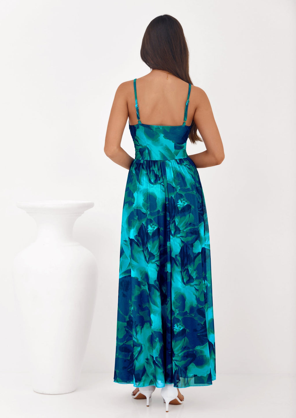 PRETTYGARDEN Women's Floral Maxi Dress Summer Outfits Spaghetti Strap Flowy Long Sundress Beach Vacation Boho Dresses
