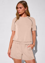 PRETTYGARDEN Sweatsuits Women 2 Piece Outfit Summer Lounge Shorts Sets Matching Spring Travel Beach Vacation Clothes