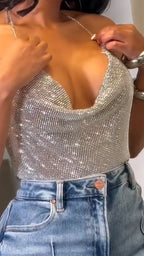 Ladies Neck Hanging Hot Diamond Sexy Hot Girl Top