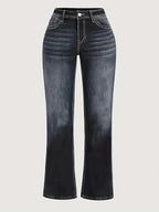 Women Wash Pocket Printed Casual Jeans