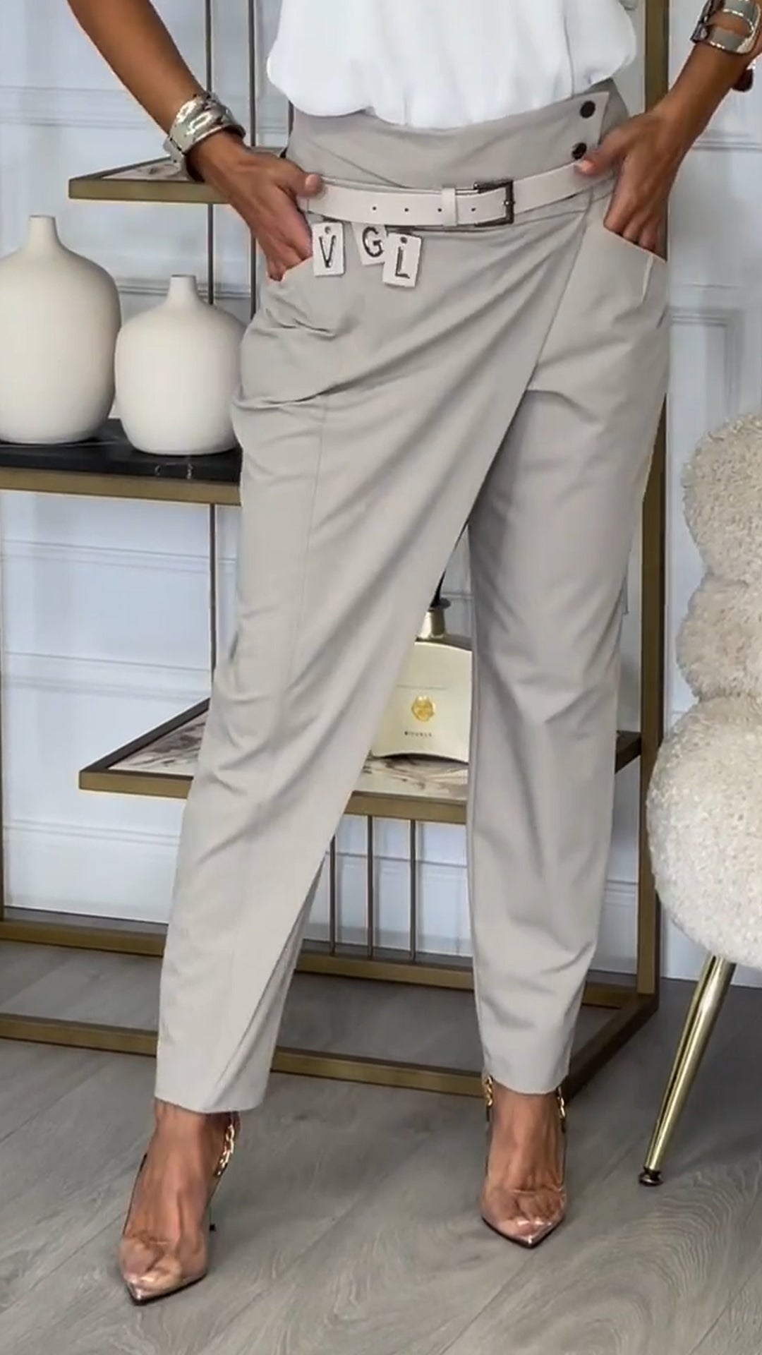 Women High Waist Casual Pants