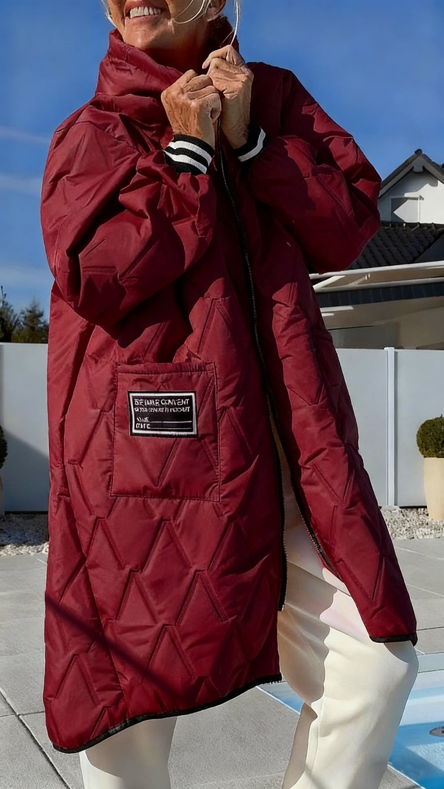 Womens Hooded Casual Coat