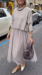 Women Inner Dress + Top Casual Suit