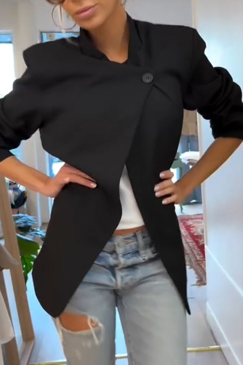 Women Round Neck Casual Jacket