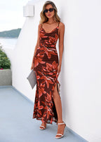 PRETTYGARDEN Women's Summer Floral Maxi Dress Spaghetti Strap Mesh Spring Wedding Guest Dresses Beach Vacation Sundress