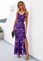 PRETTYGARDEN Women's Summer Floral Maxi Dress Spaghetti Strap Mesh Spring Wedding Guest Dresses Beach Vacation Sundress