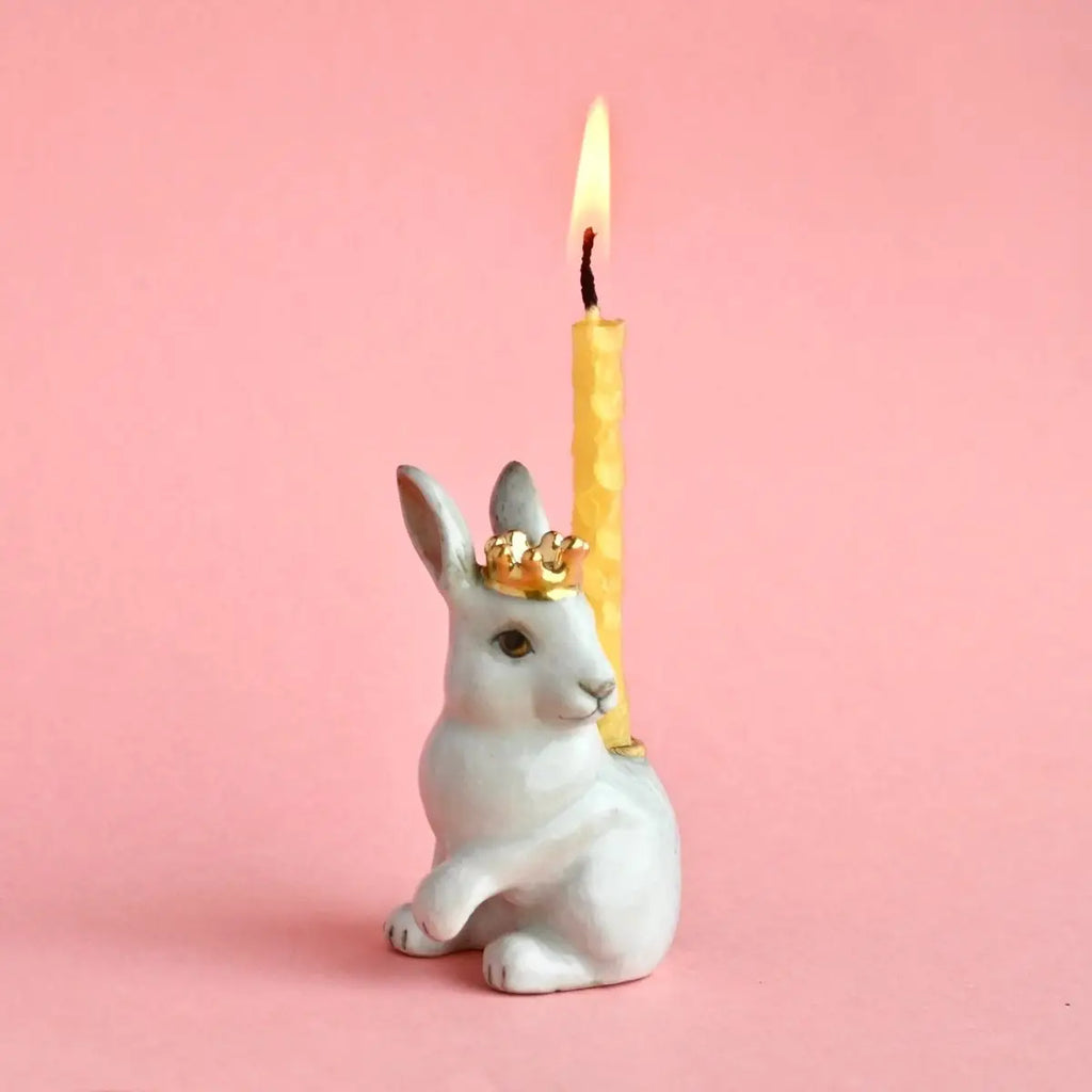 Royal White Rabbit Cake Topper - Final Sale
