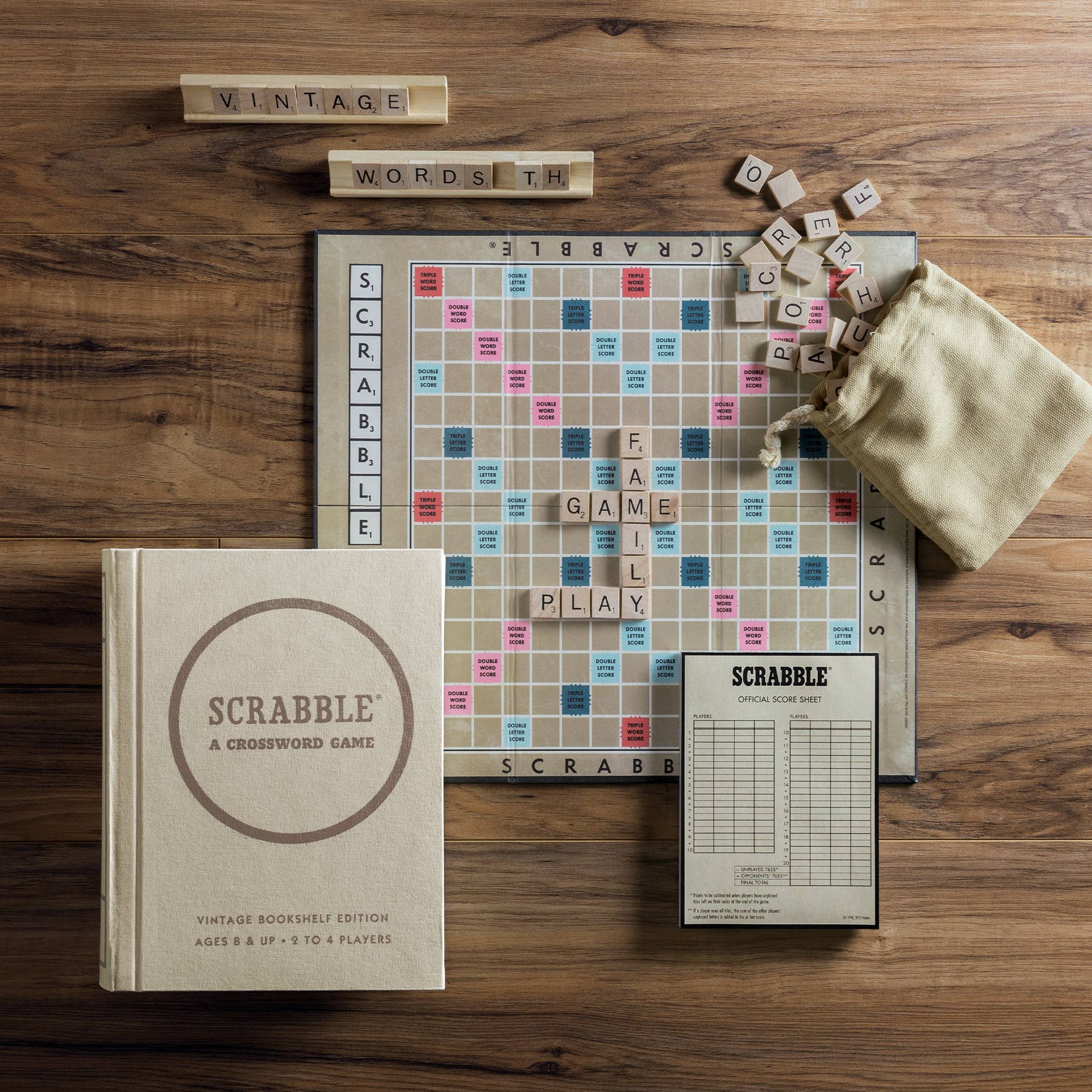 Board Game: Scrabble Vintage Bookshelf Edition