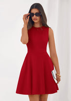 PRETTYGARDEN A Line Dresses for Women Elegant Classy Sleeveless Summer Short Tank Cocktail Party Spring Mini Dress