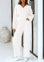 PRETTYGARDEN Lounge Sets for Women Two Piece Sweaters Pajama Set Fall Fashion Loungewear Outfits Matching Winter Clothes