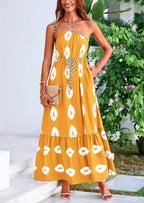 PRETTYGARDEN Women's Summer Maxi Dresses One Shoulder Printed Flowy Boho Beach Vacation Long Sundress