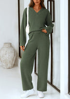 PRETTYGARDEN Lounge Sets for Women Two Piece Sweaters Pajama Set Fall Fashion Loungewear Outfits Matching Winter Clothes