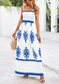 PRETTYGARDEN Summer Dress for Women Floral Sundress Spaghetti Strap Flowy Beach Vacation Boho Maxi Dresses