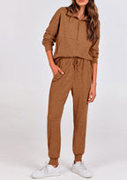PRETTYGARDEN Women's Fall 2 Piece Lounge Sets Zip Up Sweatshirt Jogger Pants Sweat Track Suits Travel Outfit Winter Clothing