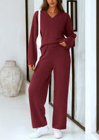 PRETTYGARDEN Lounge Sets for Women Two Piece Sweaters Pajama Set Fall Fashion Loungewear Outfits Matching Winter Clothes