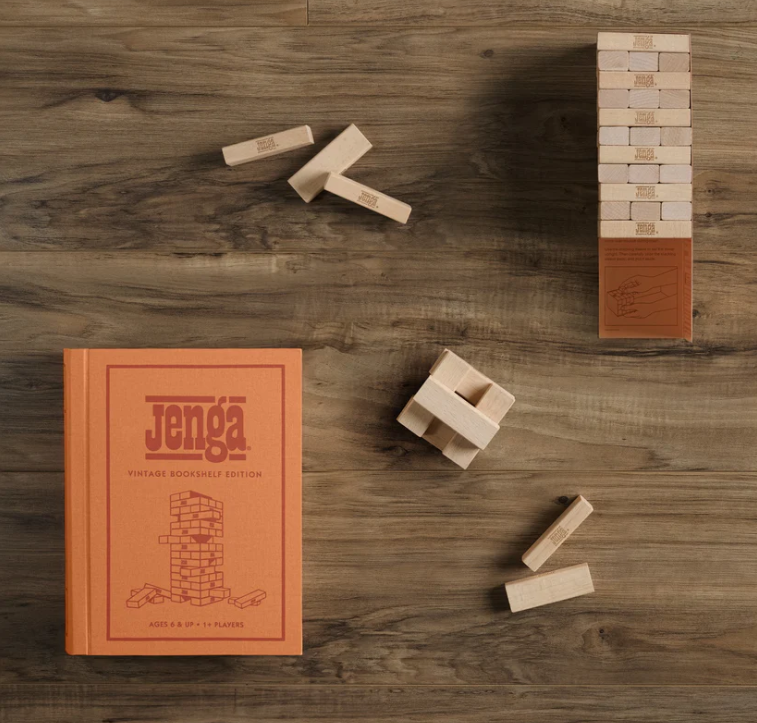 Board Game: Jenga Vintage Bookshelf Edition
