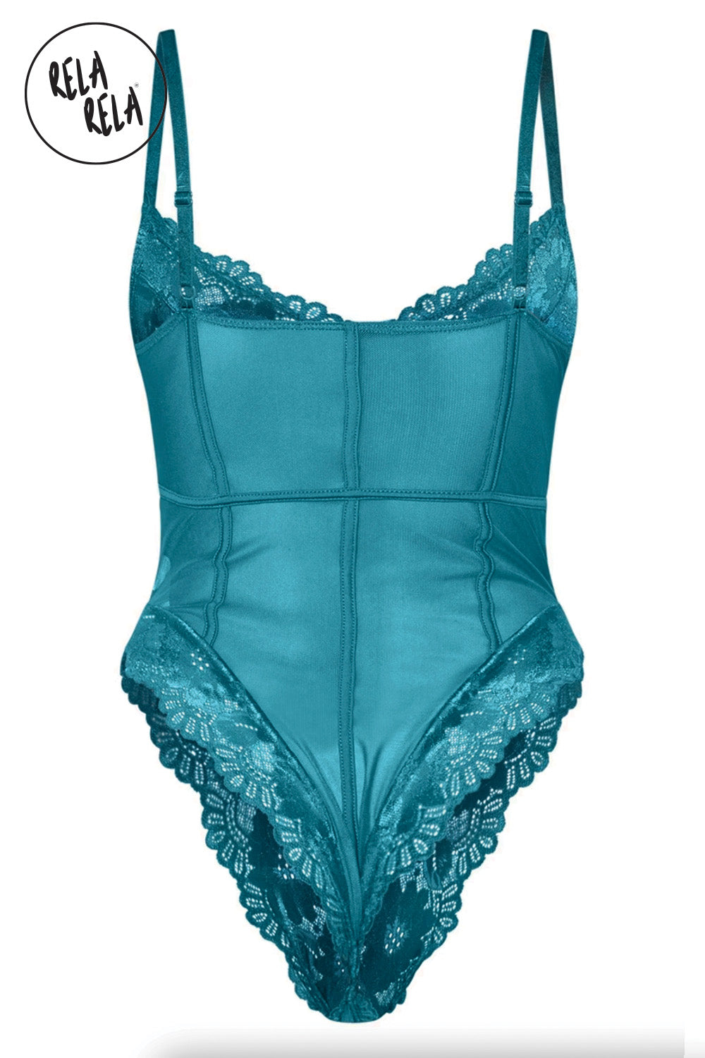 Underwire High Leg Lace Bodysuit in Emerald