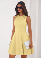 PRETTYGARDEN A Line Dresses for Women Elegant Classy Sleeveless Summer Short Tank Cocktail Party Spring Mini Dress