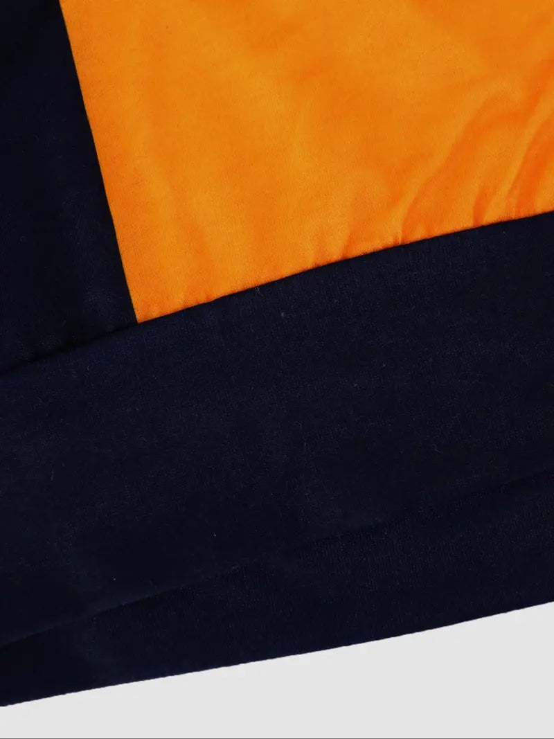 Women's Colorblock Letter Print Drop Shoulder Pullover