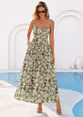 PRETTYGARDEN Womens Spring Boho Maxi Dress Eyelet Floral Long Flowy Sundresses Summer Beach Vacation Clothes