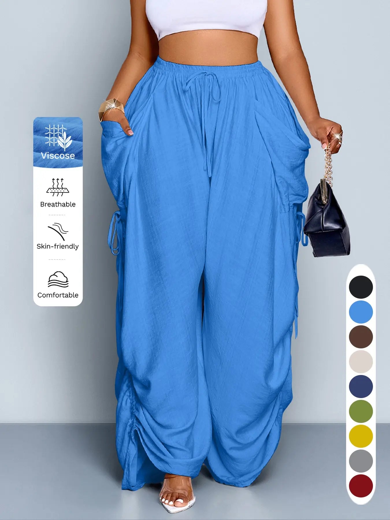 Women's Casual Loose-Fit Wide Leg Pants