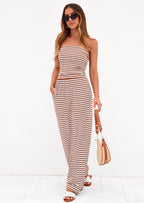PRETTYGARDEN Summer Sets Women 2 Piece Outfits Matching Striped Loungewear Spring Airport Travel Beach Vacation Clothes