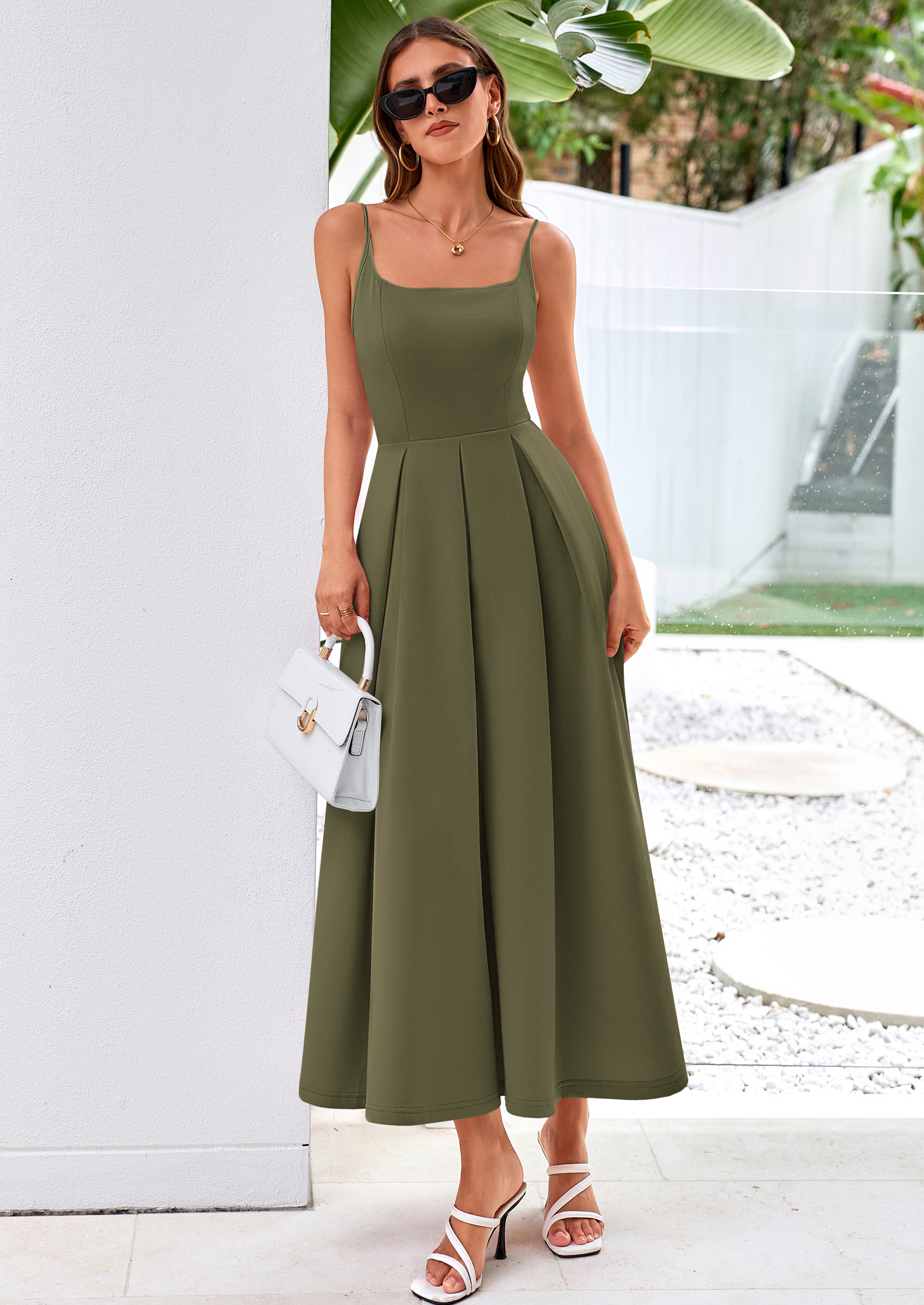 PRETTYGARDEN Cocktail Dresses for Women Spring Elegant Ruffle A Line Long Flowy Summer Formal Wedding Guest Maxi Dress