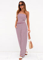 PRETTYGARDEN Summer Sets Women 2 Piece Outfits Matching Striped Loungewear Spring Airport Travel Beach Vacation Clothes