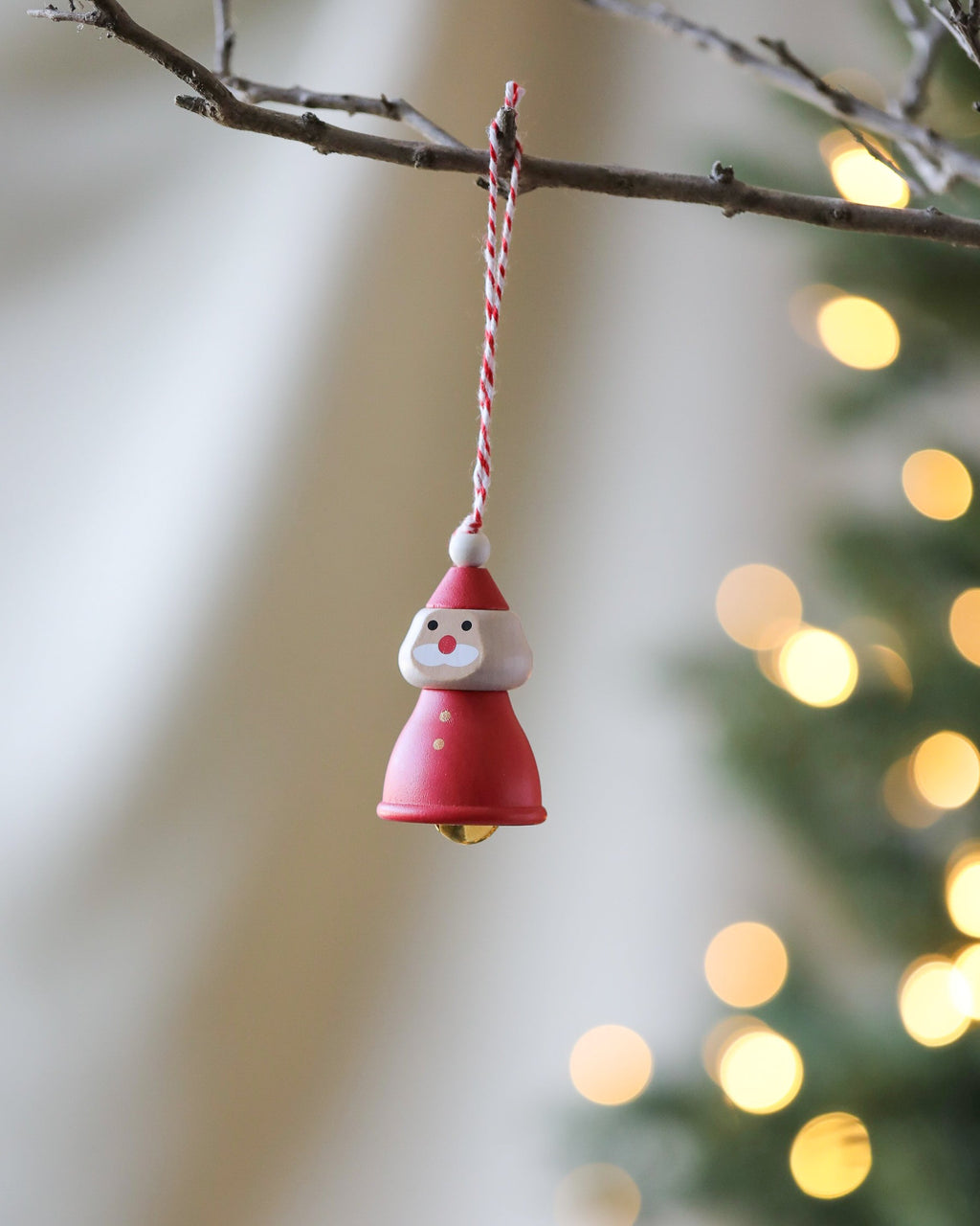 Wooden Santa Ornament