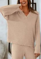 PRETTYGARDEN Lounge Sets for Women Two Piece Sweaters Pajama Set Fall Fashion Loungewear Outfits Matching Winter Clothes